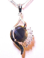 Silk Road Black Leaf Drop Gold Plated Necklace