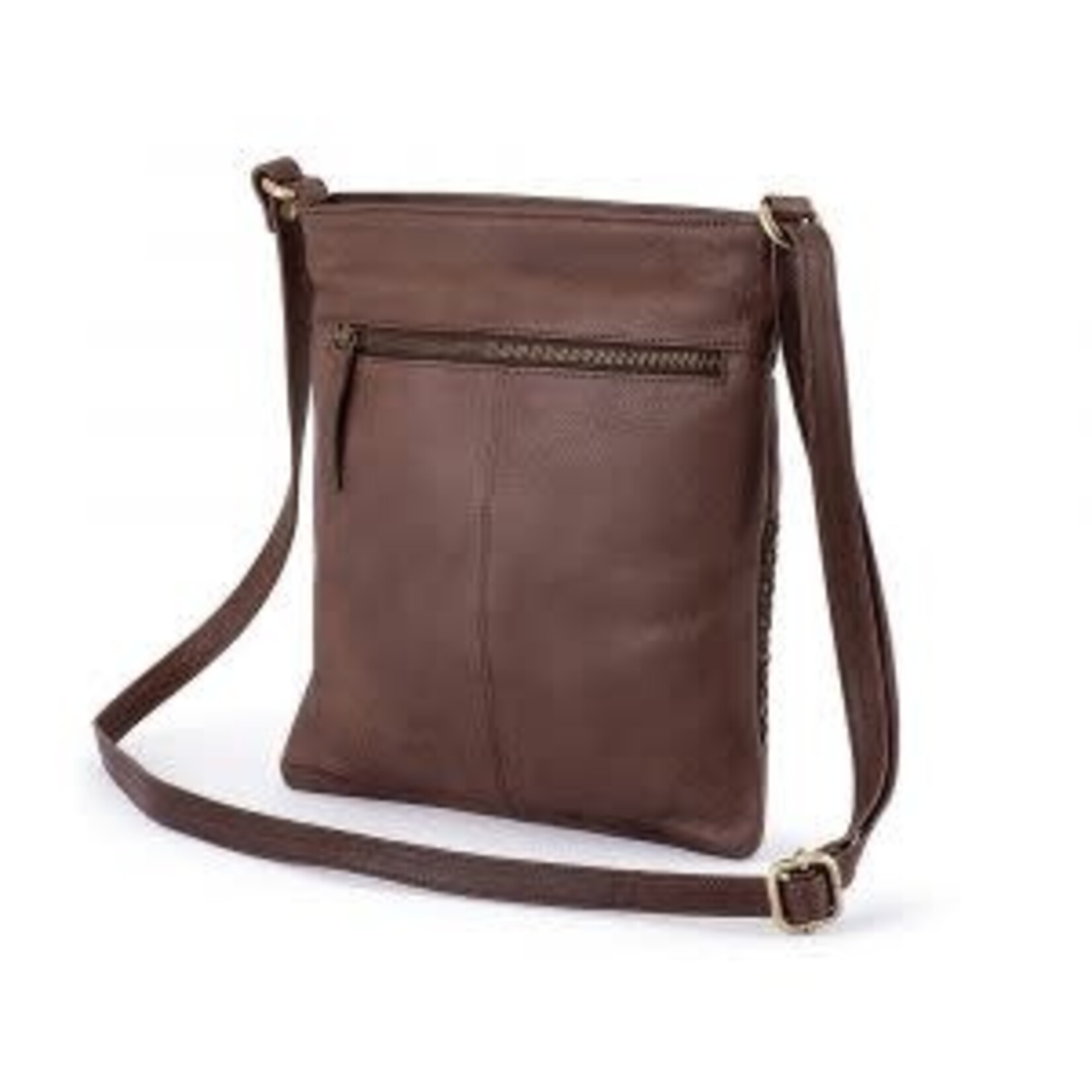 Verona Brown Weave Crossbody/Shoulder Bag