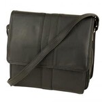 Franco Bonini Black Flap Over Organiser Handbag