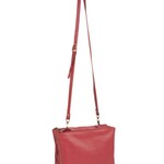 Franco Bonini Red 3 Zip Pocket Leather Shoulder Bag