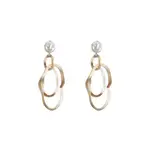 Black Caviar Gold & Pearl Avery Triple Hoop Earrings