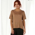 Bella Gold Glitter Short Sleeve Knit Top