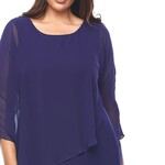 Layla Jones Majesty Jersey with Chiffon Overlay Dress