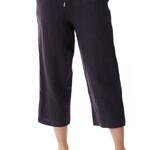 Givoni Navy Linen Side Pocket Tie Pants