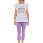 Cafe Latte Orange Purple Sequin Heart White Tee