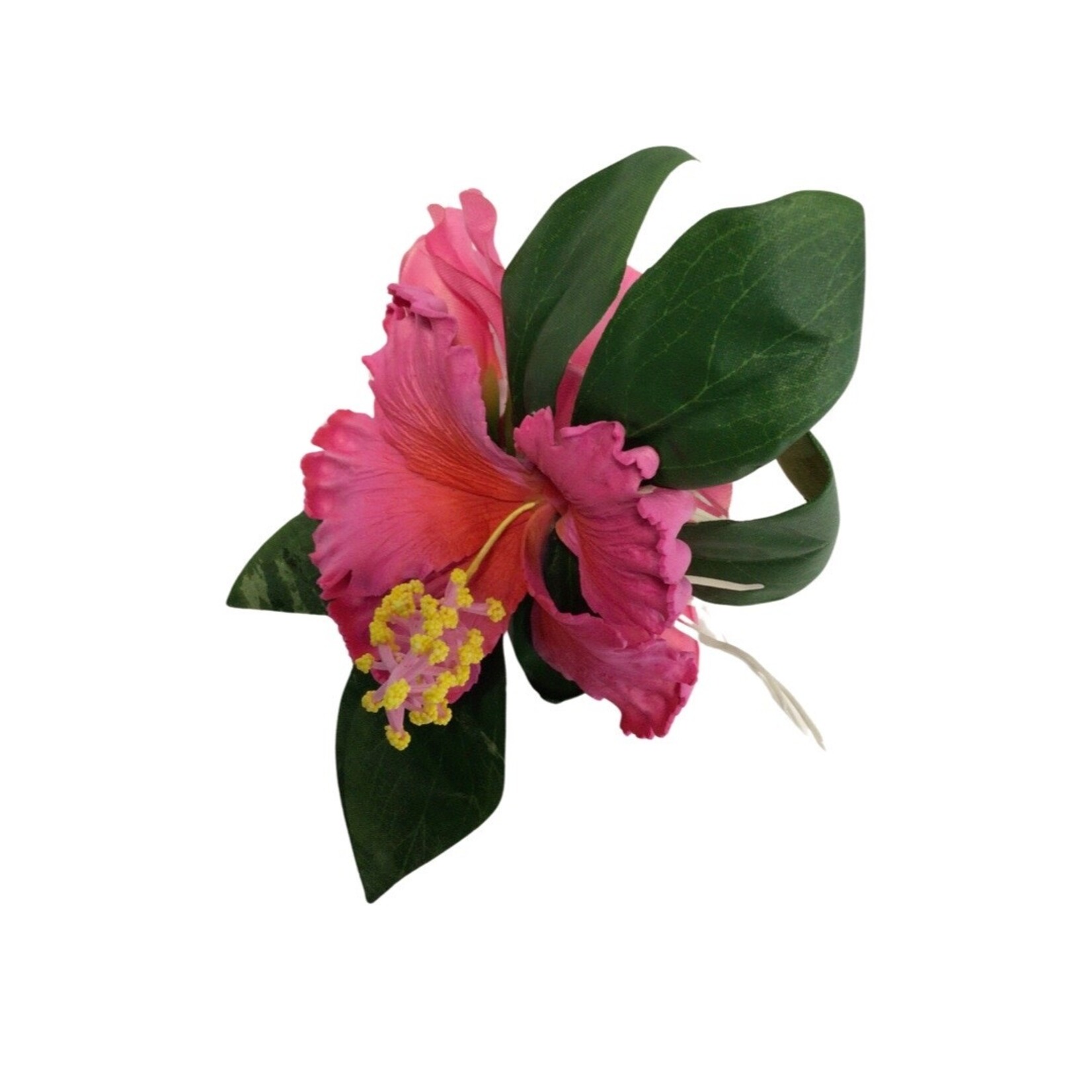 OPO Pink Hibiscus Silk Flower Hair Clip