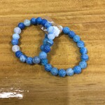 Trend Jewellery Blue Crackled Glass Bead Bracelets
