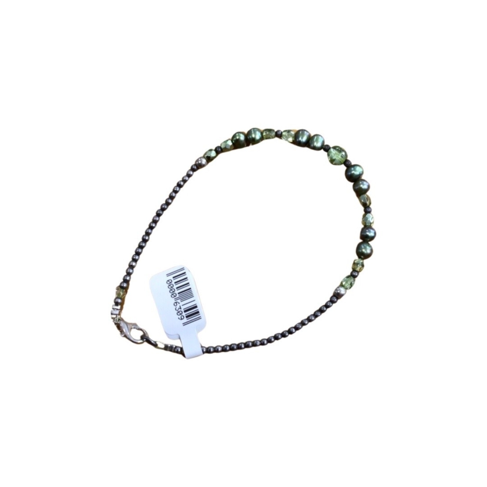 S.S Jewellery Green Fresh Water Pearl Crystal Bracelet