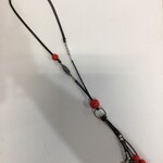 OPO Red & Silver Beads + Trinkets Necklace