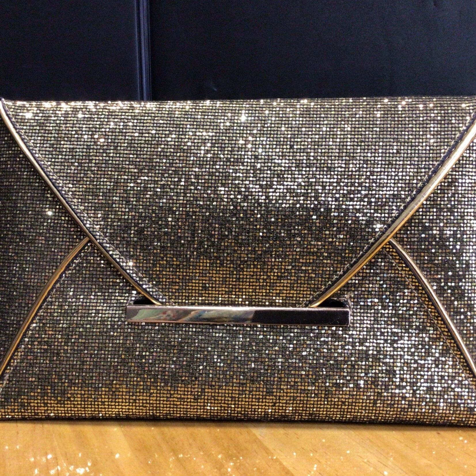 Gold Metallic Envelope Evening Bag