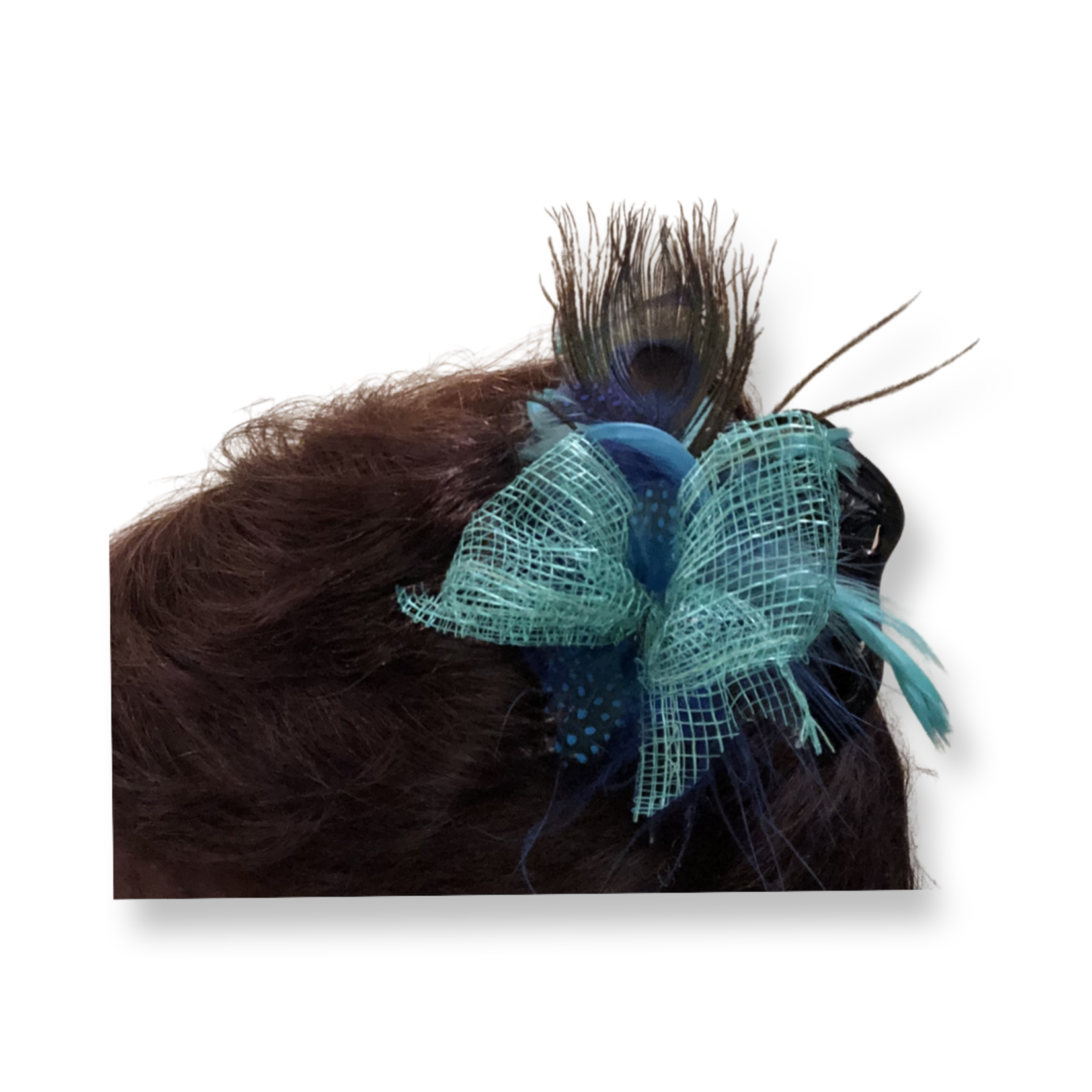 OPO Royal & Jade Feather Bow Hair Comb