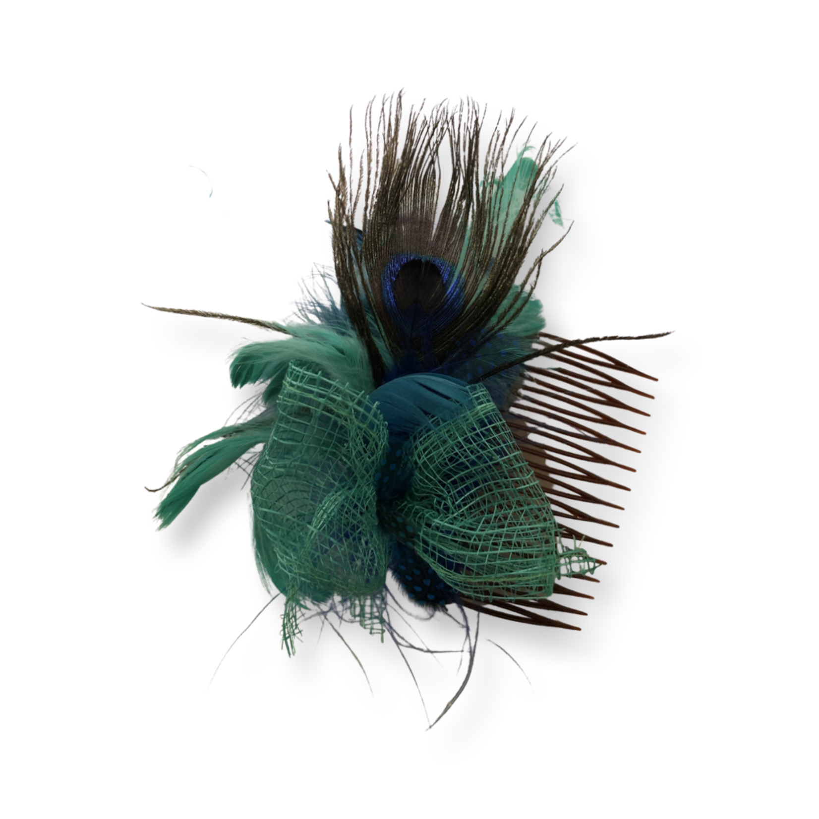 OPO Royal & Jade Feather Bow Hair Comb