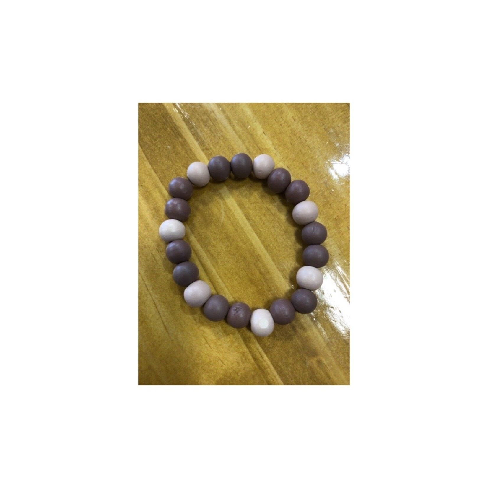OPO Purple Mauve Bead Elastic Bracelet