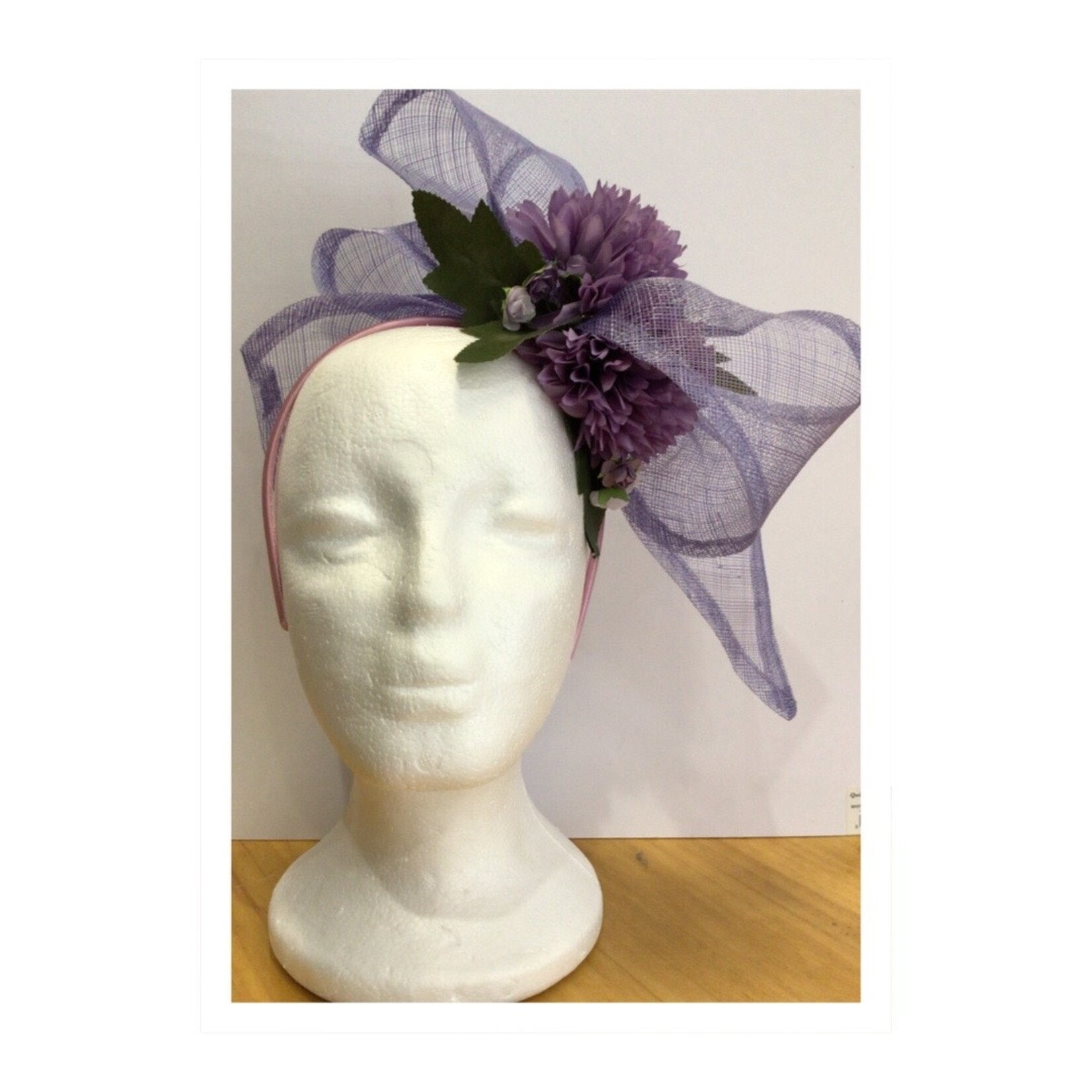 OPO Purple Flower & Bow Headband Fascinator