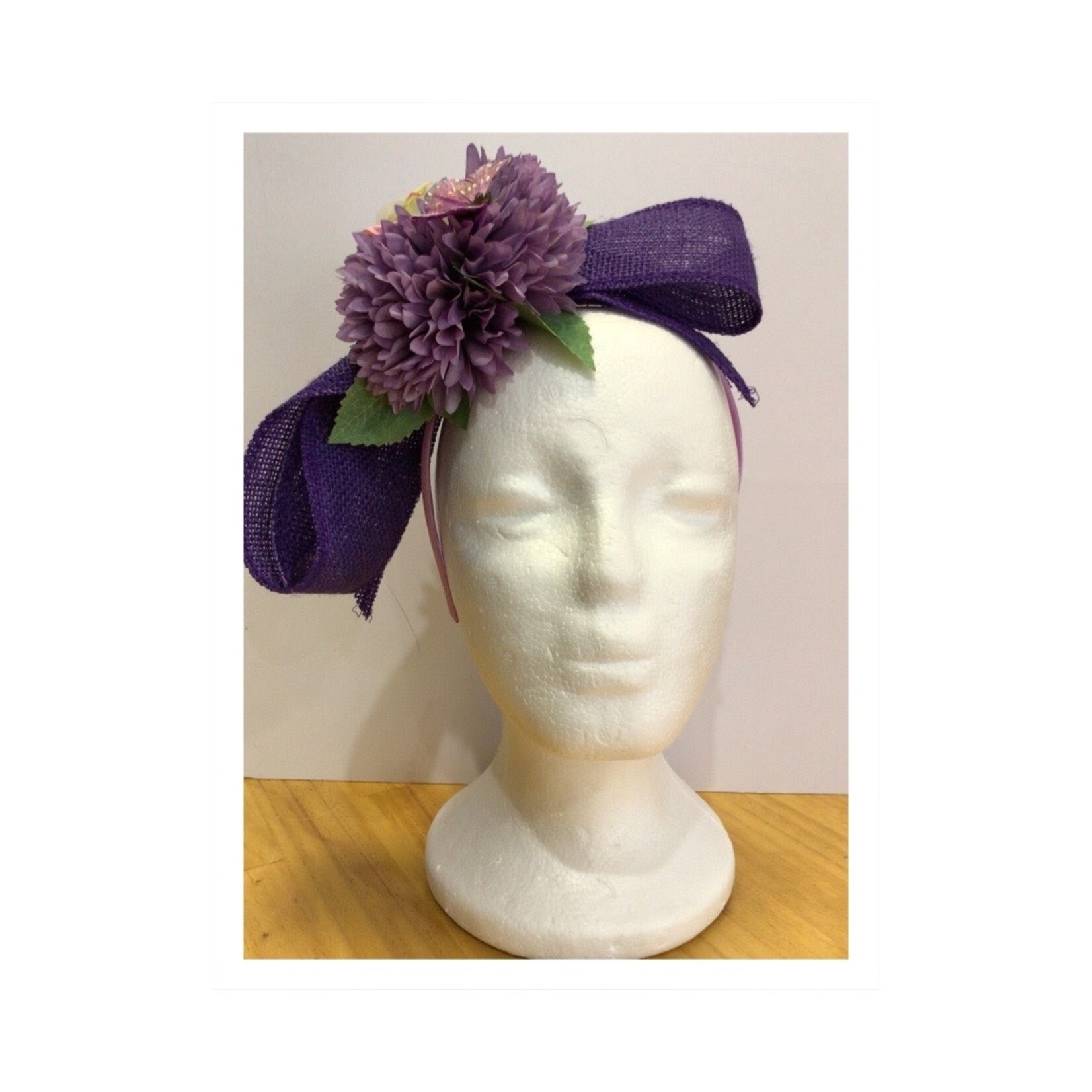 OPO Purple Butterfly Bow Headband Facsinator