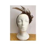 OPO Exotic Brown & Gold Feather Fascinator
