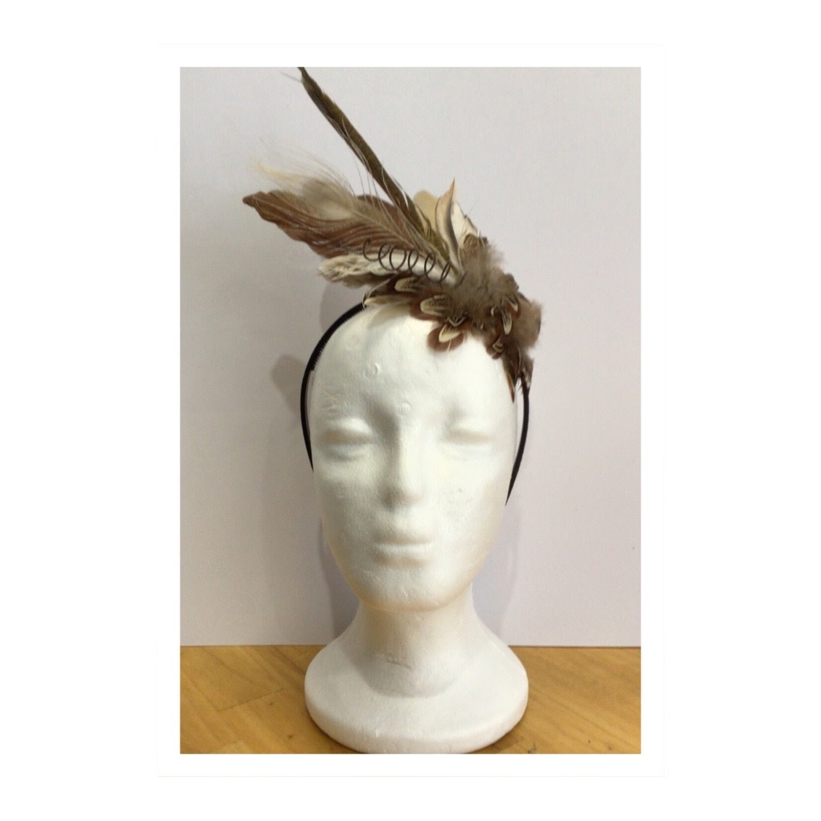 OPO Exotic Brown Feathers Fascinator