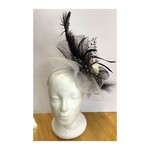OPO Cream Flower with Tulle & Feather Fascinator