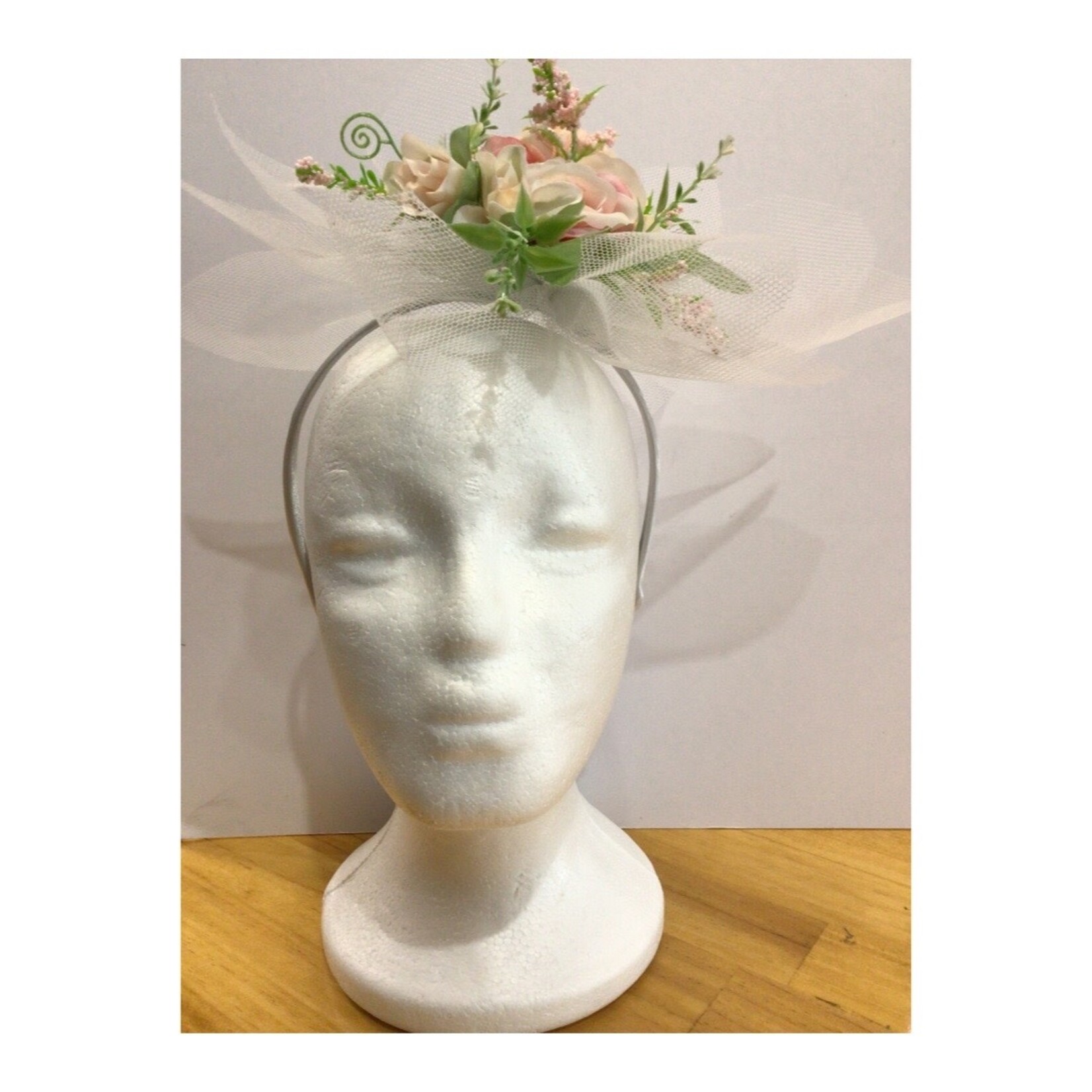 OPO Pink Flower & Tulle Headband Fascinator