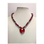 OPO Candy Red Heart & Red Bead Necklace
