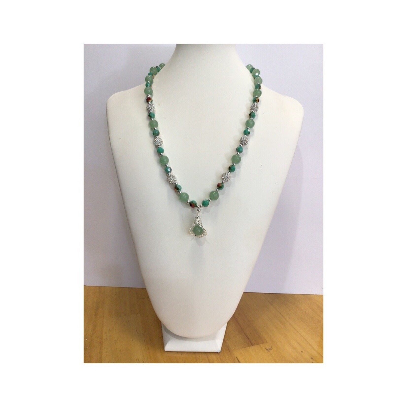 OPO Jade & Silver Pendant Necklace