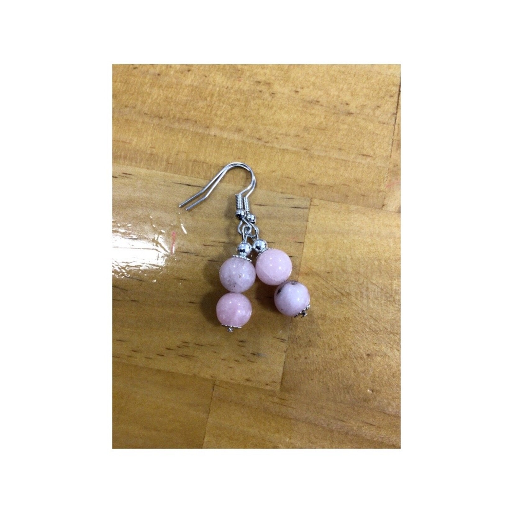 OPO Pink Quartz Bead Earrings