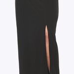 Joshua James Black Long Stretch Side Split Skirt