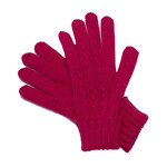 Taylor Hill Hot Pink Cable Knit Gloves