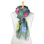Taylor Hill Sage Green Multi Floral Scarf