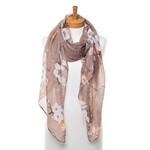 Taylor Hill Chocolate Brown w/ Flowers Scarf