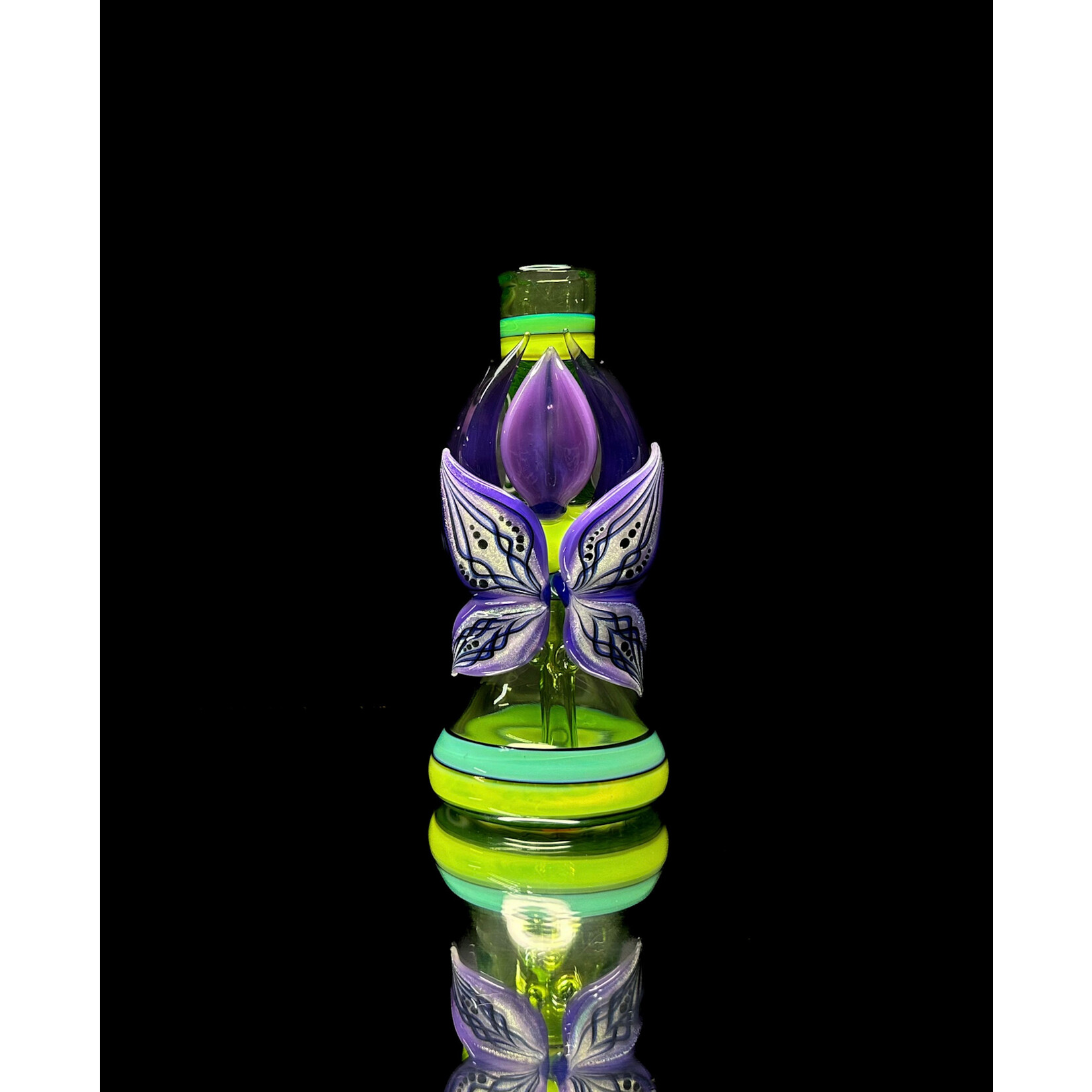 Blossom Glass Butterfly Rig Green/Purple