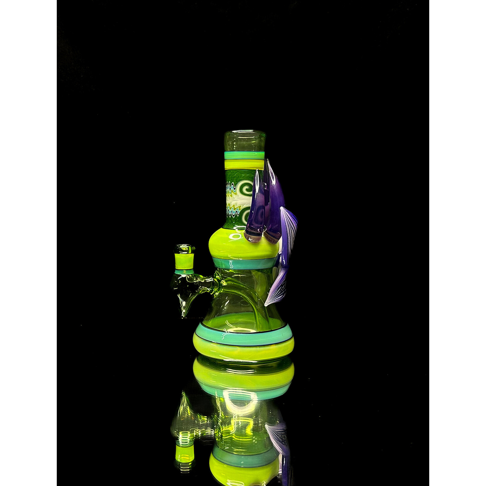 Blossom Glass Butterfly Rig Green/Purple