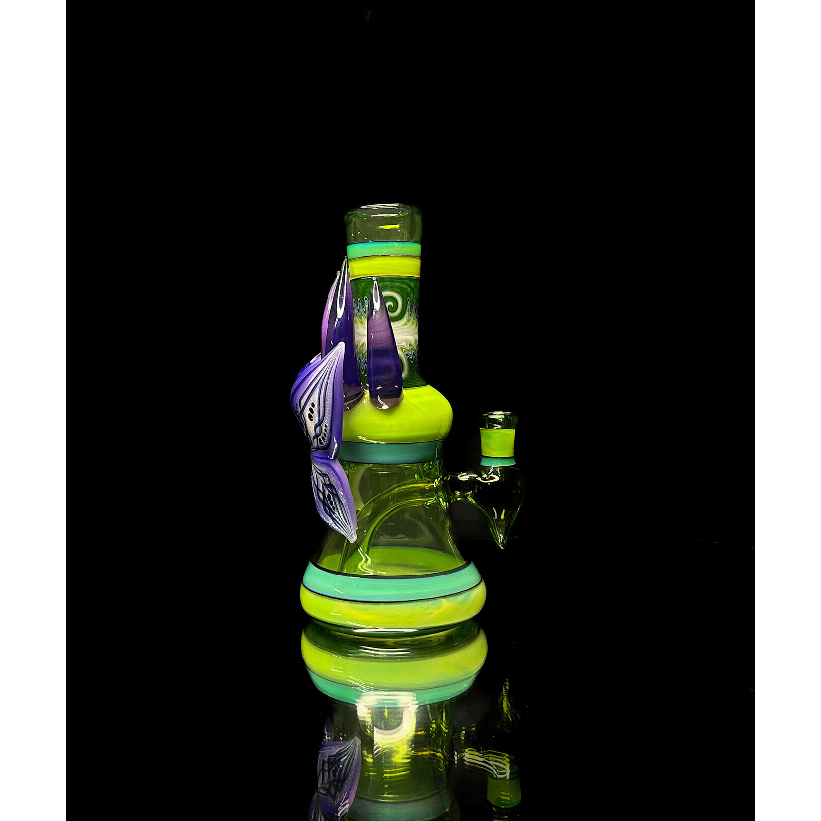Blossom Glass Butterfly Rig Green/Purple