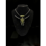 HicDogg Cow Skull Pendent Gold Tube Loop