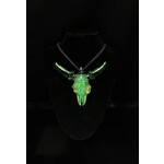 HicDogg Cow Skull Pendent Green