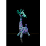 Robertson Glass Giraffe Purple/Green