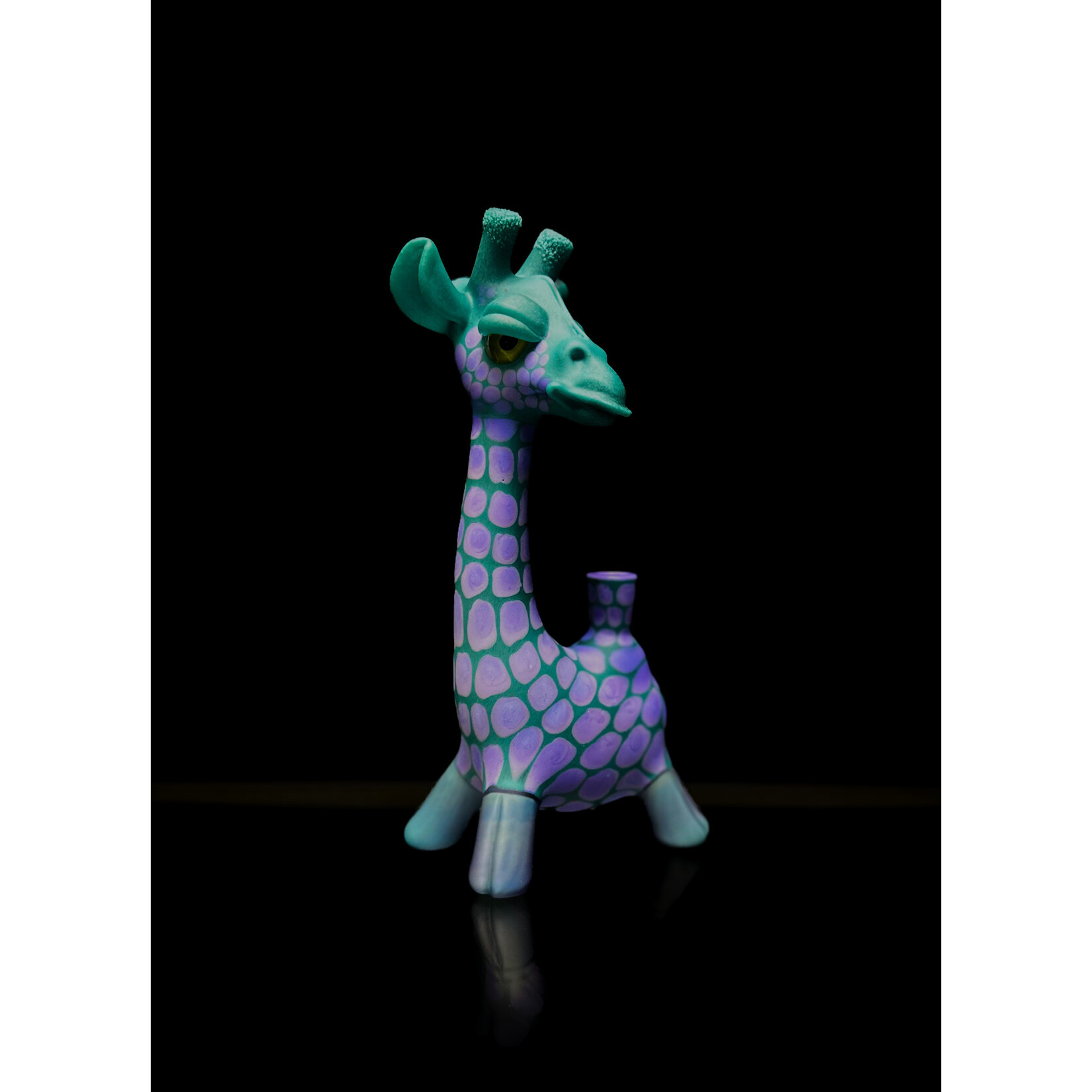 Robertson Glass Giraffe Purple/Green