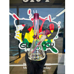 Vip Glass 10in Beaker Color Accent Ruby