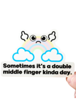 Double Middle Finger Sticker