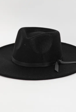 Black Hat with Black Ribbon