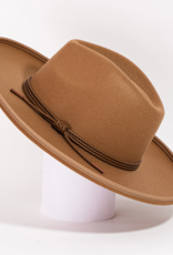 Brown Felt Hat with Brim Detail