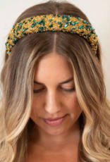 All That Glitters Forest Green & Gold Headband