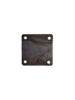 Base Punch Plate 1/4" Thick, 6" Square w/9/16" Holes