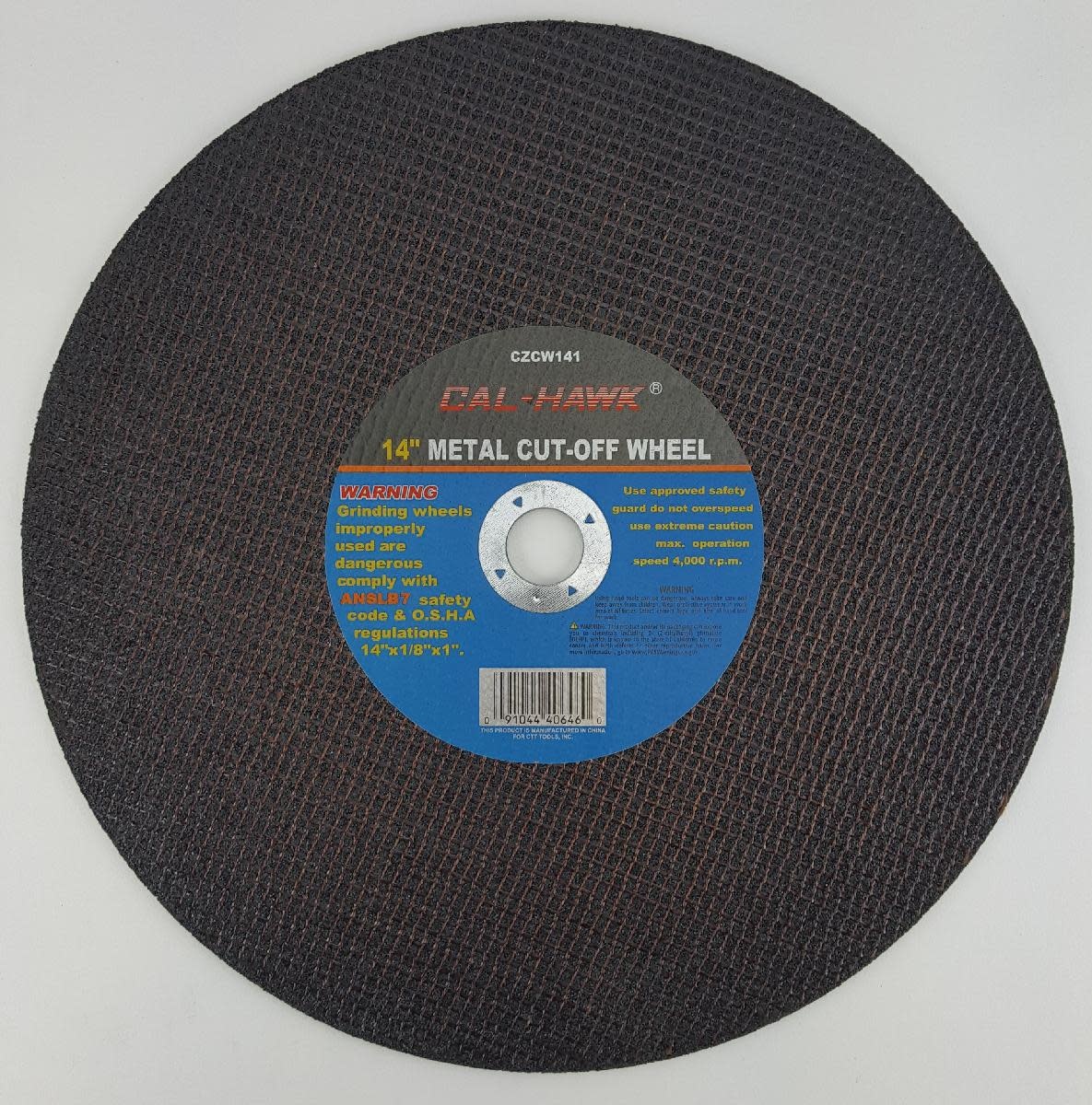 Cal Hawk CalHawk 14"X1/8"X1" Cut Off Wheel Longhorn Steel Company