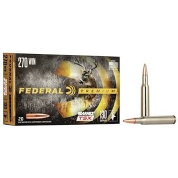 Federal Ammunition Federal Premium 270 Win 130 Grain Sierra GameKing BTSP
