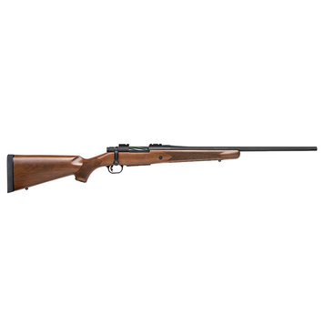 Mossberg Mossberg Patriot Bolt-Action Rifle , Wood Stock, Fluted blued barrel