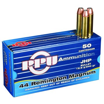 Prvi Partizan Ammunition PPU 44 Rem Mag 240 Grain JHP 50Rds