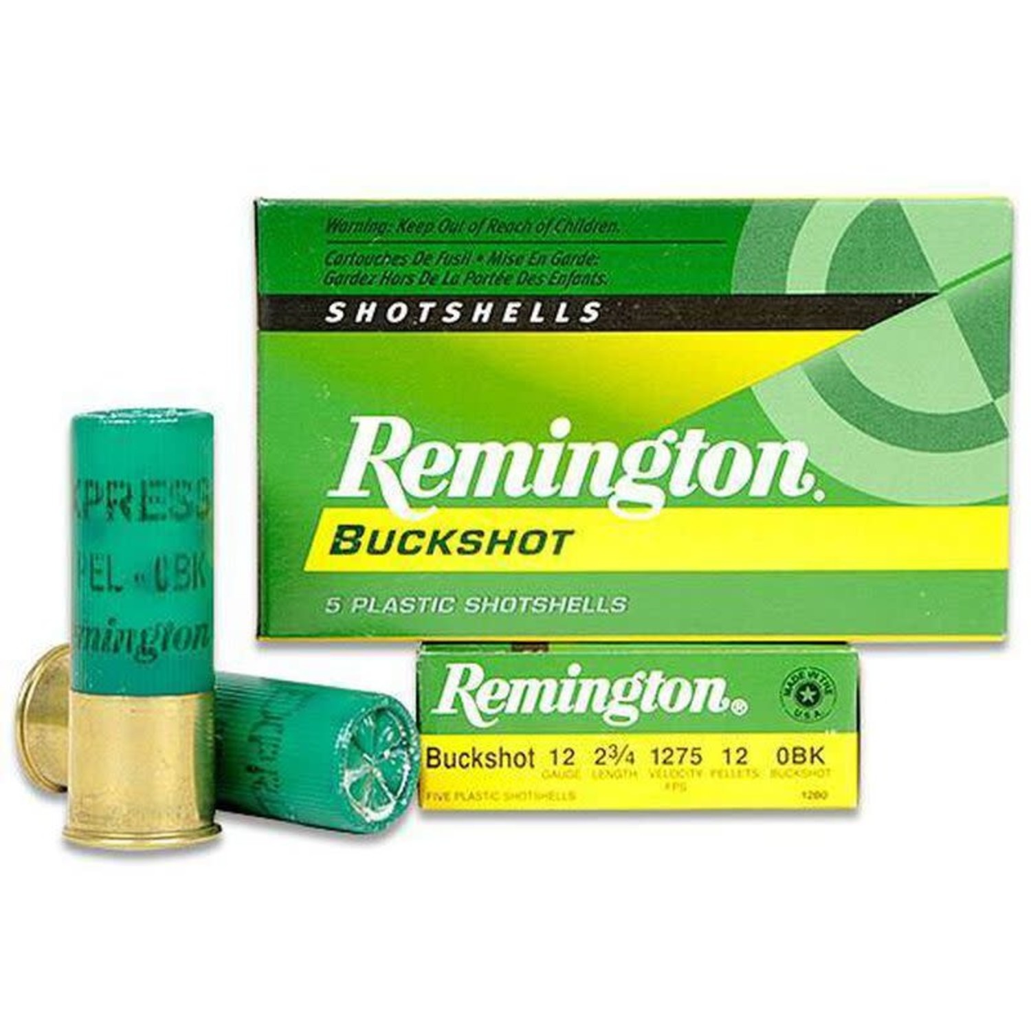 Remington 12 Gauge 2 3/4 1 Oz. #0 Buck (12 Pellets) - Outdoor Essentials