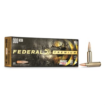 Federal Ammunition Federal Premium 300 WSM 165 Grain Barnes TSX