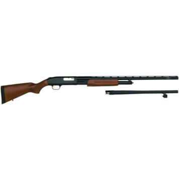 Mossberg Mossberg 500 Pump-Action Combo Shotgun, 18.5" and 28 Barrels", Wood Stock, 12 Gauge
